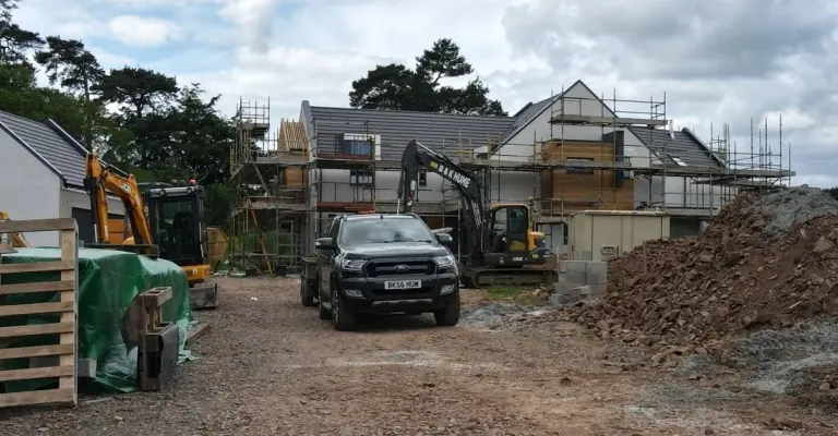B&K Hume plant on a new-build housing site in the Scottish Borders